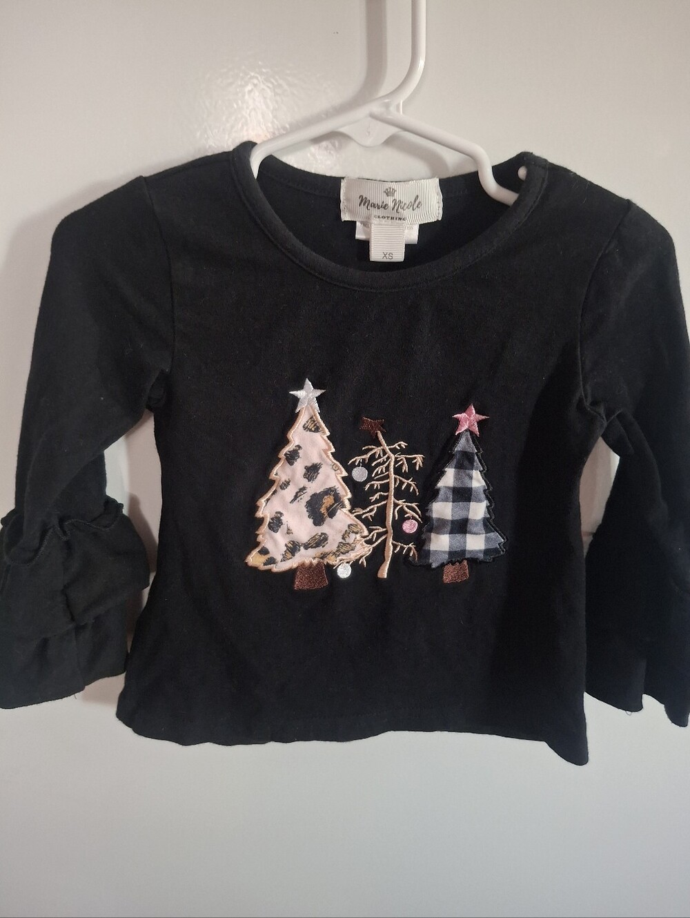 Black Girls Long-Sleeve Holiday Tree Top